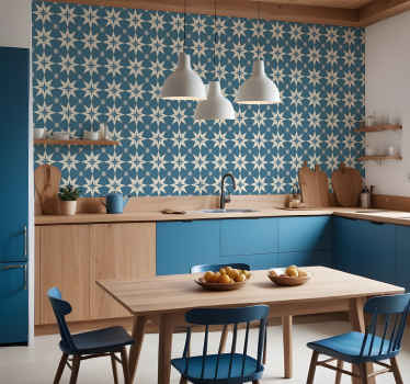Fliesen Tapete blaues sternendesign - TenStickers