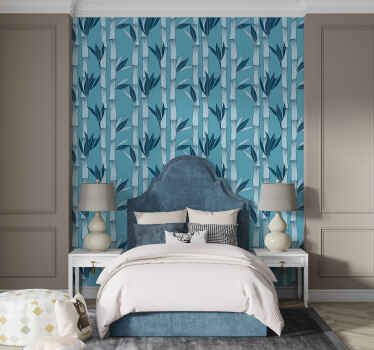 tapeta listy botanické stonky - Tenstickers