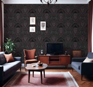 Dark shades baroque wallpaper - TenStickers