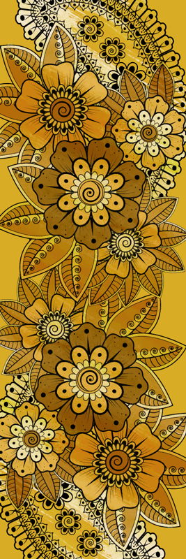 Tenstickers Behang bloemsierkunst pailey indische stijl