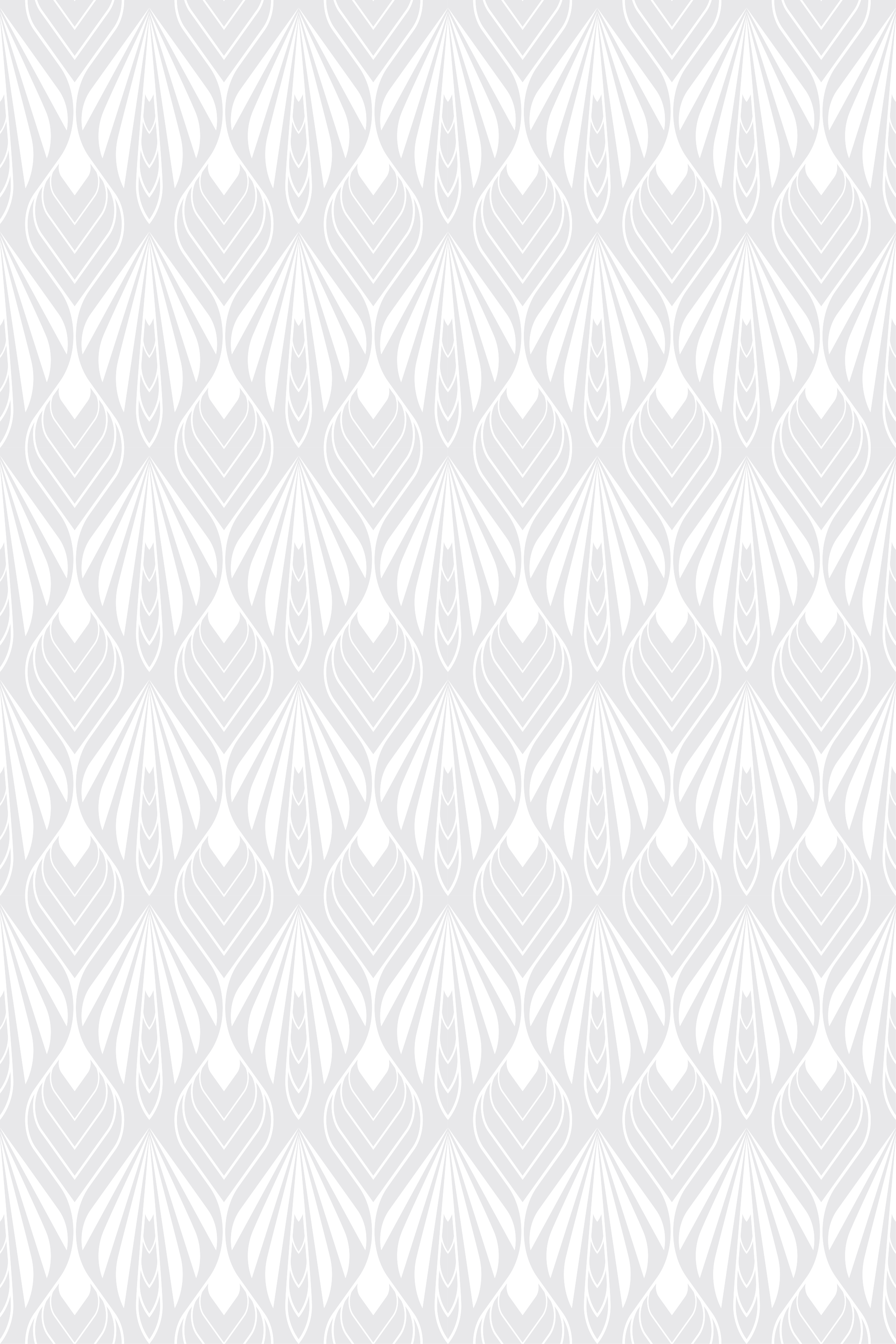 Tenstickers Behang scandinavi&euml; wit en grijs bladerenpatroon