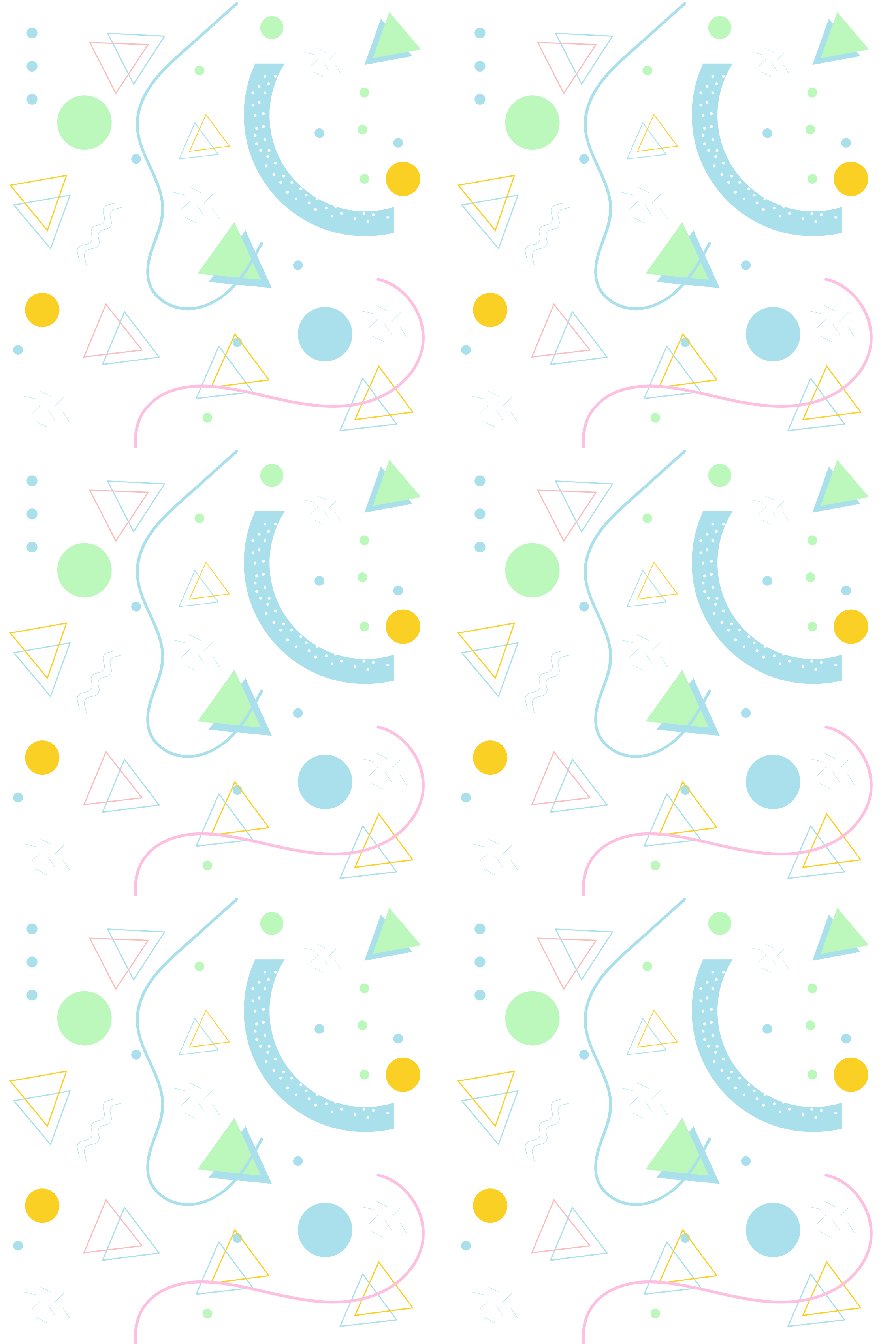 Tenstickers Behang scandinavi&euml; groen en blauwe driehoekpatroon