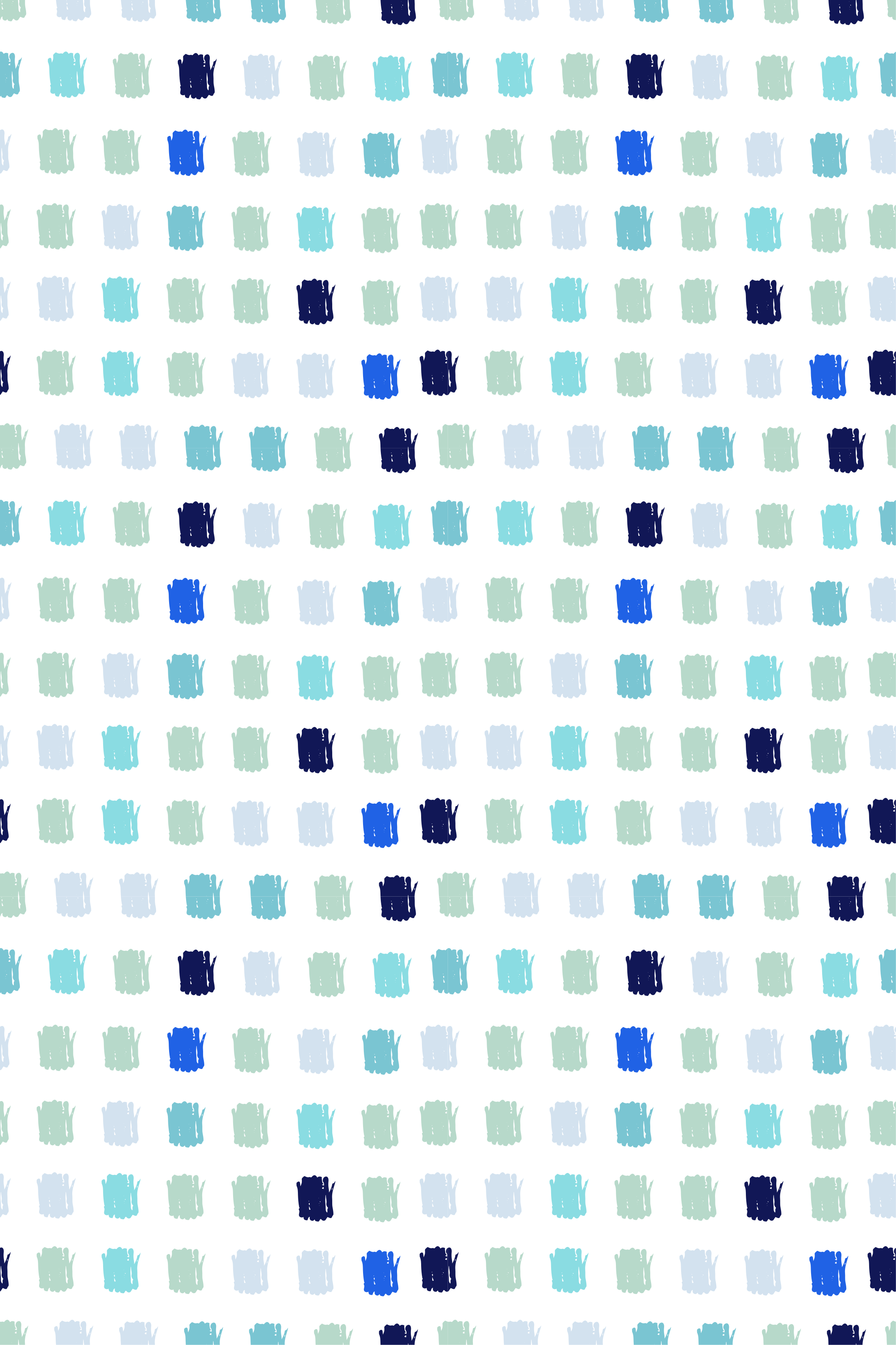 Tenstickers Behang scandinavi&euml; verfstreken in verschillende blauwtinten