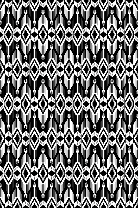 Tenstickers Behang scandinavi&euml; rustiek wit en zwart patroon