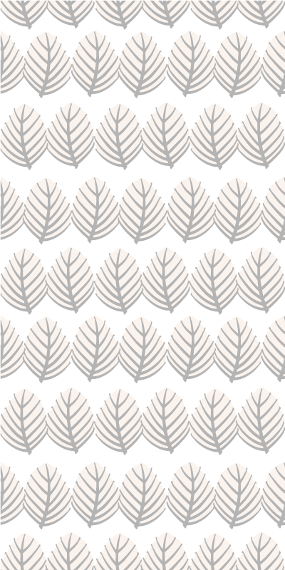 Tenstickers Behang scandinavi&euml; grijs bladvormig patroon