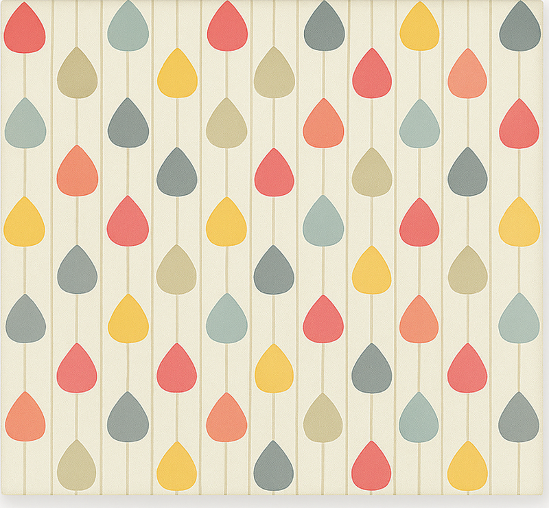 Tenstickers Behang scandinavi&euml; kleurrijke watervallen van druppels