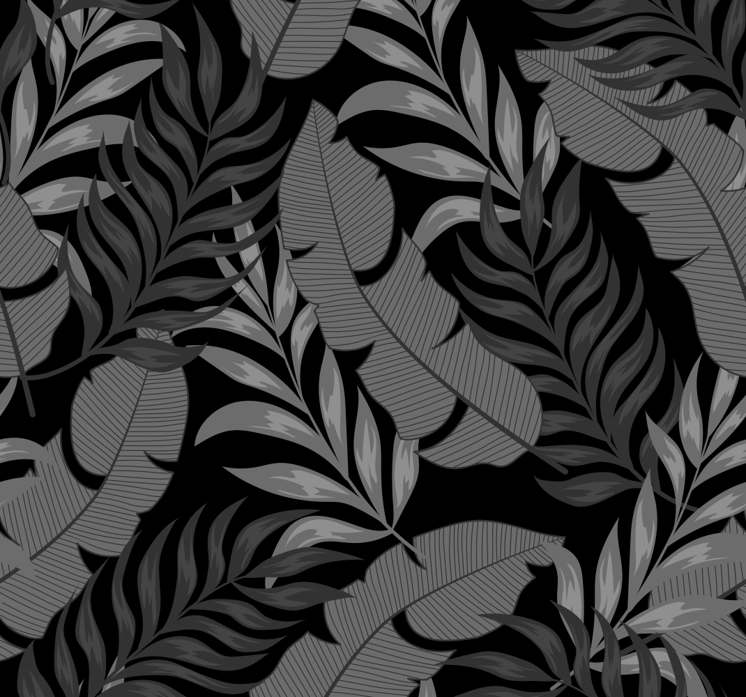 Black Elegant Pattern leaf wallpaper