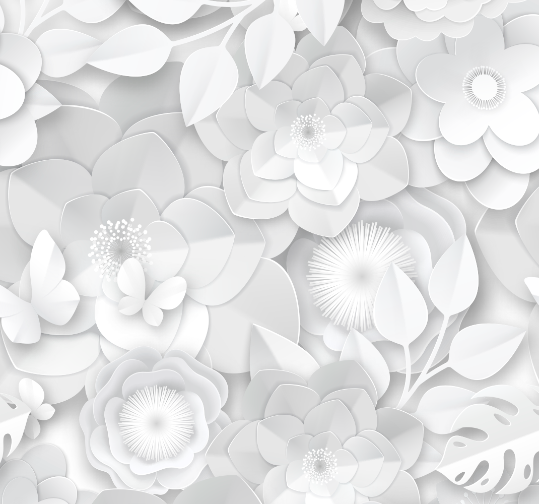 Elegant golden white flowers 3D canvas pictures - TenStickers