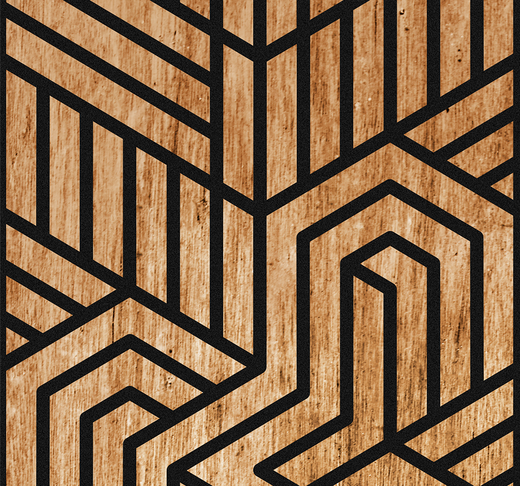 Livraison gratuite sur Décoration murale géométrique en bois