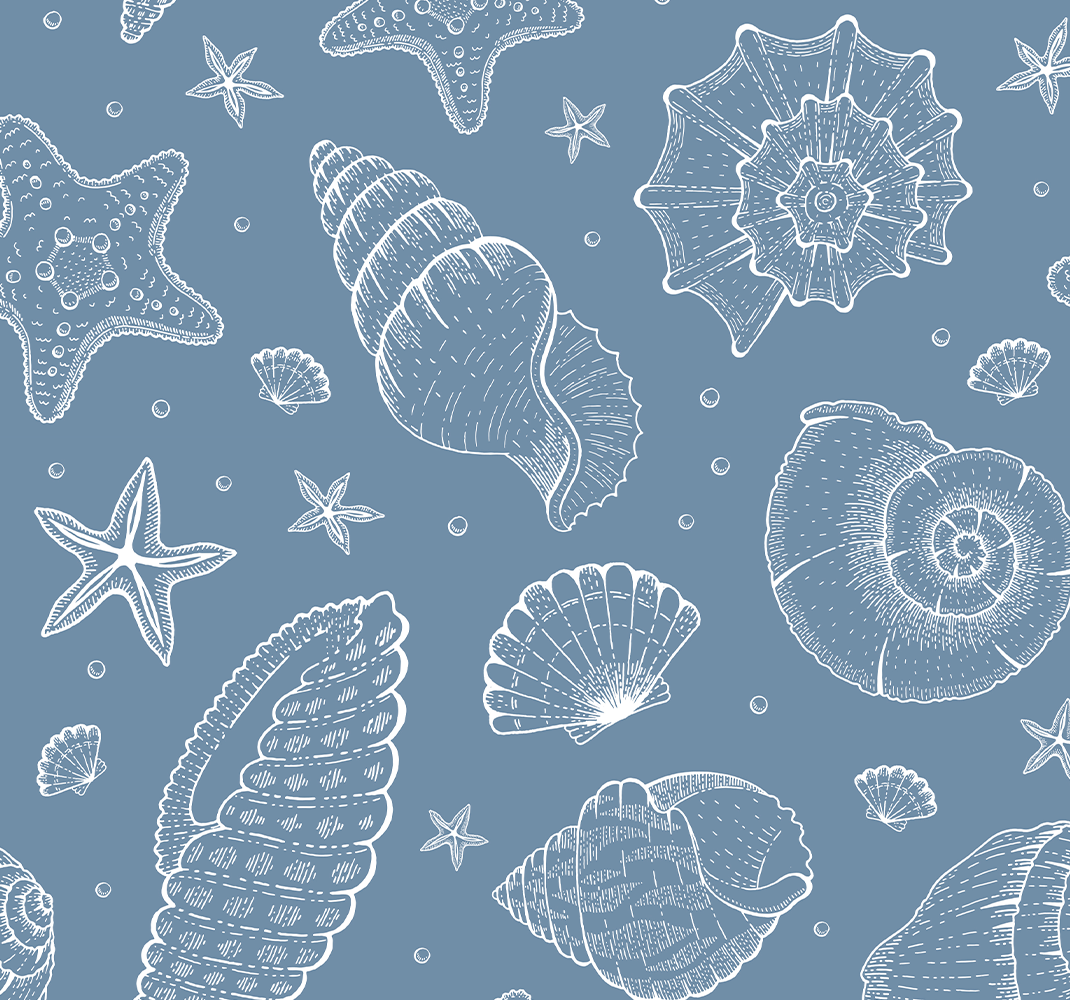 Sea Shell Motifs fishes wallpaper