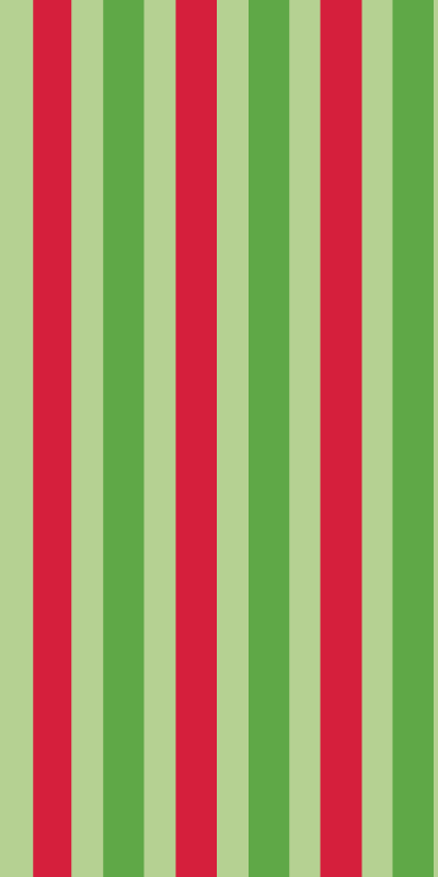 Green and red stripes Xmas Wallpaper - TenStickers