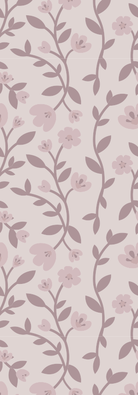 Papel pintado de flores Delicadas flores rosas - TenVinilo