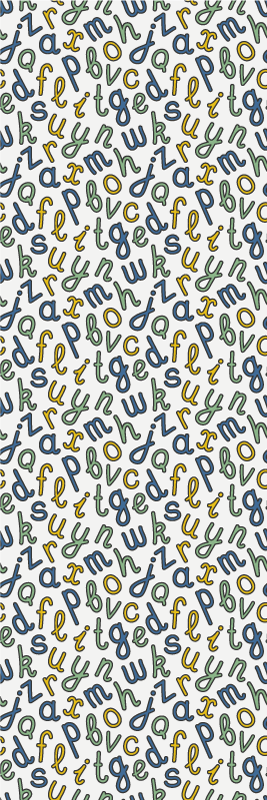 カラフルなアルファベット文字の壁紙 Tenstickers