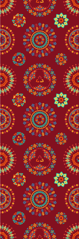 papel parede abstracto Mandalas em estilo africano TenStickers. papel parede abstracto Mandalas em estilo africano. O papel de parede abstrato mandalas em estilo africano é perfeito para trabalhar em casa e na sua empresa, é duradouro e fácil de limpar.