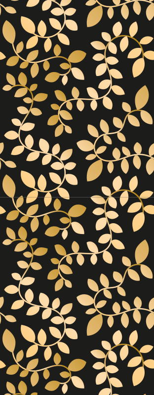 黄金の葉の葉の壁紙 Tenstickers