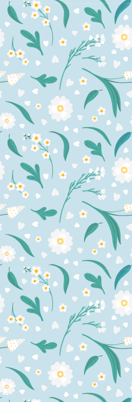 Daisy flowers falling nature wallpaper - TenStickers