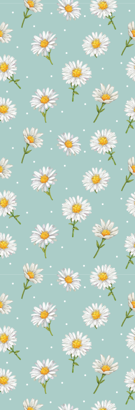 Vector seamless pattern of yellow and white chamomile flowers on light blue  background Decorative print for wallpaper wrapping textile fabric Stock  Vector Image  Art  Alamy