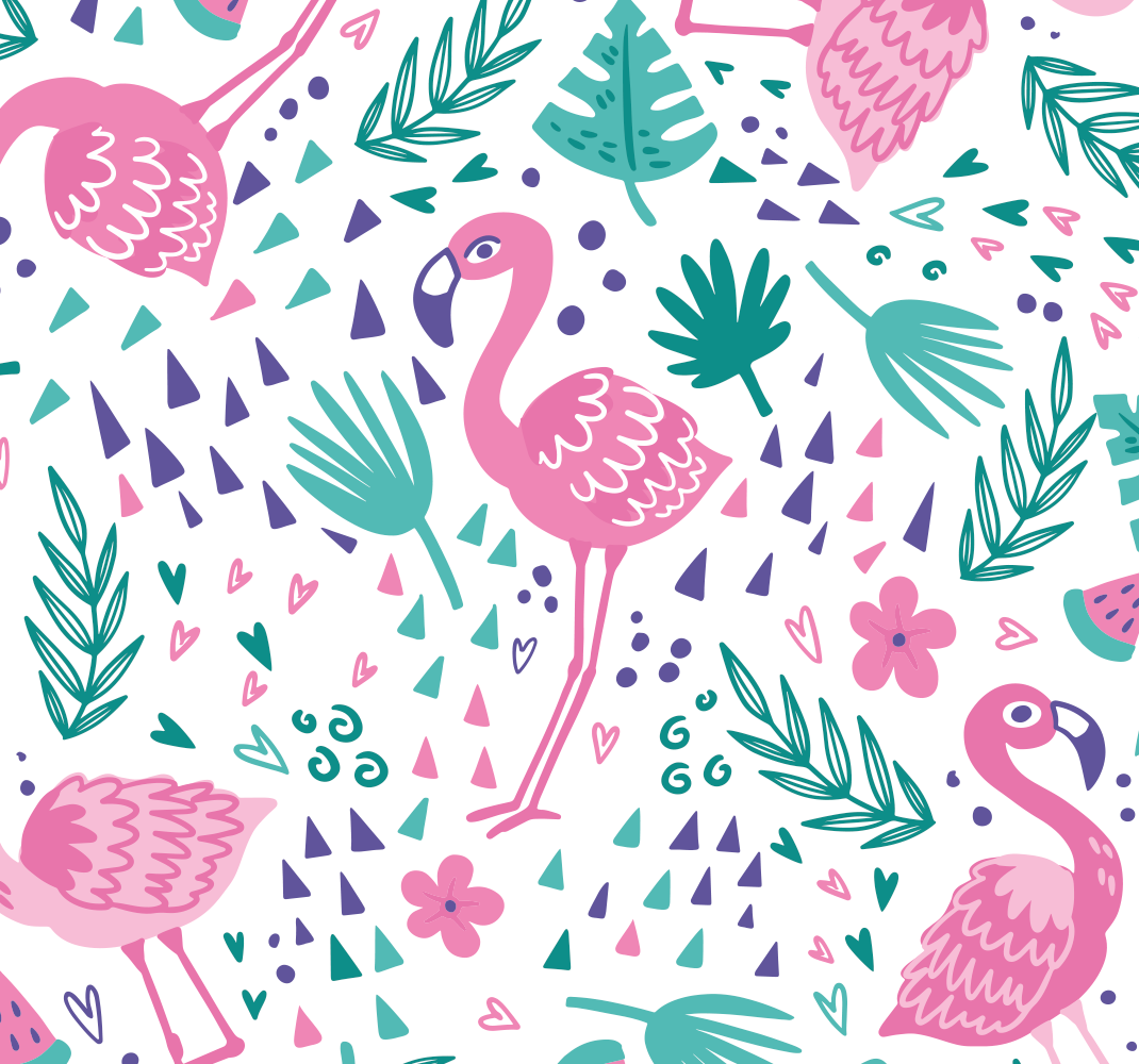 Flamingo Patterns cute animal wallpaper