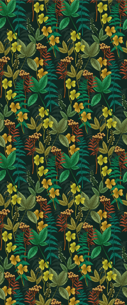 Different plants palm tree wallpaper - TenStickers