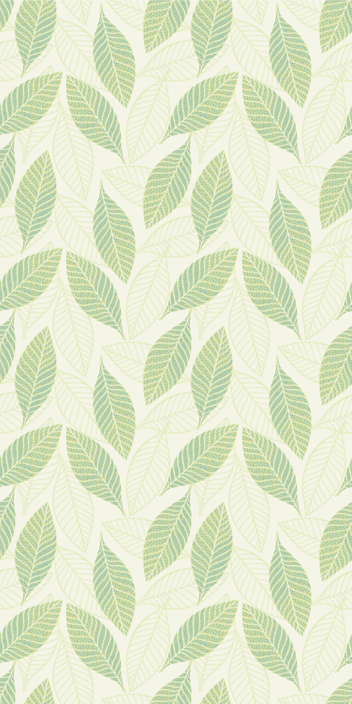 Big green leaves leaves wallpaper - TenStickers