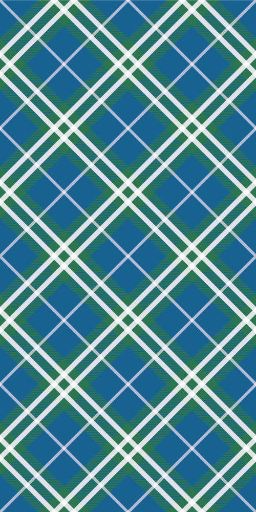 青と緑のスコットランドのタータンの古典的な壁紙のパターン Tenstickers