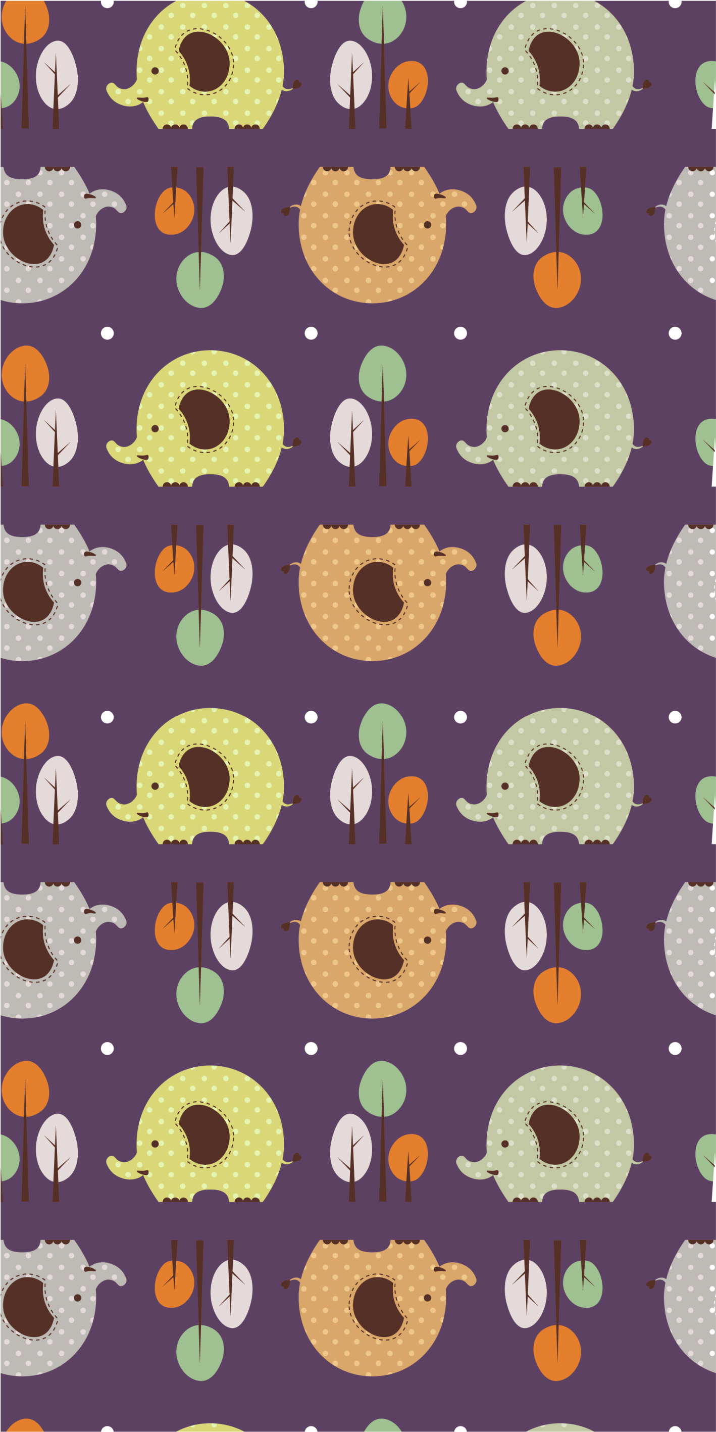 Autumn elephant kids wallpaper - TenStickers