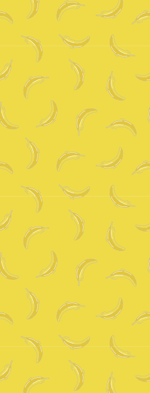 黄色香蕉图案现代壁纸 Tenstickers
