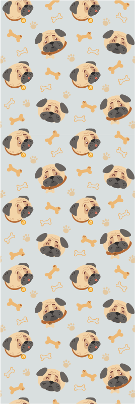 Papel de parede cães padrão de cachorrinho - TenStickers