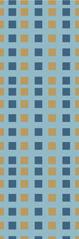 青の背景パターンの壁紙と青と金の正方形 Tenstickers