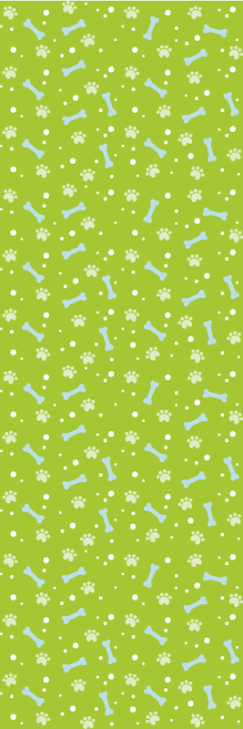 卧室的蓝色和绿色狗爪壁纸 Tenstickers 卧室的蓝色和绿色狗爪壁纸 Tenstickers