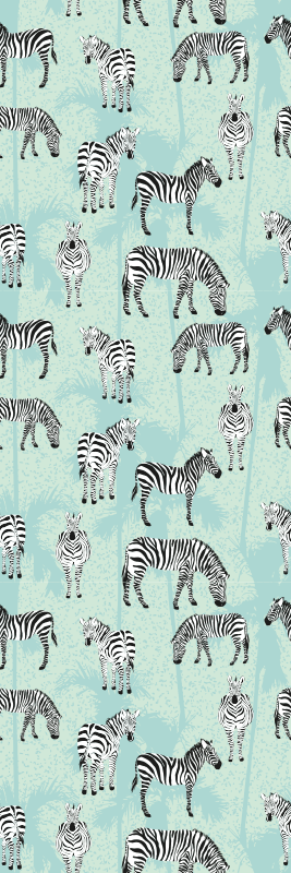 Zebra mønstre zebra tapet - TenStickers