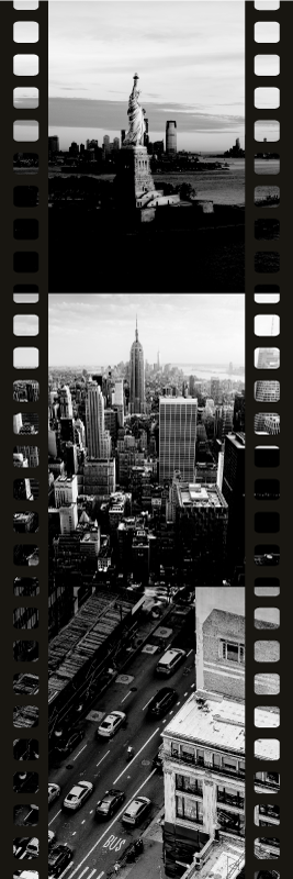 NYC photo tape collage New York City Wallpaper - TenStickers