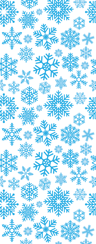 不同形状的蓝色雪花圣诞壁纸 Tenstickers