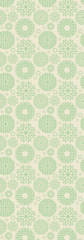 かわいい小さな緑の雪片ダイニング壁紙 Tenstickers