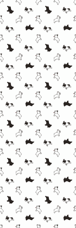 Black and white design of dogs Kids Wallpaper - TenStickers