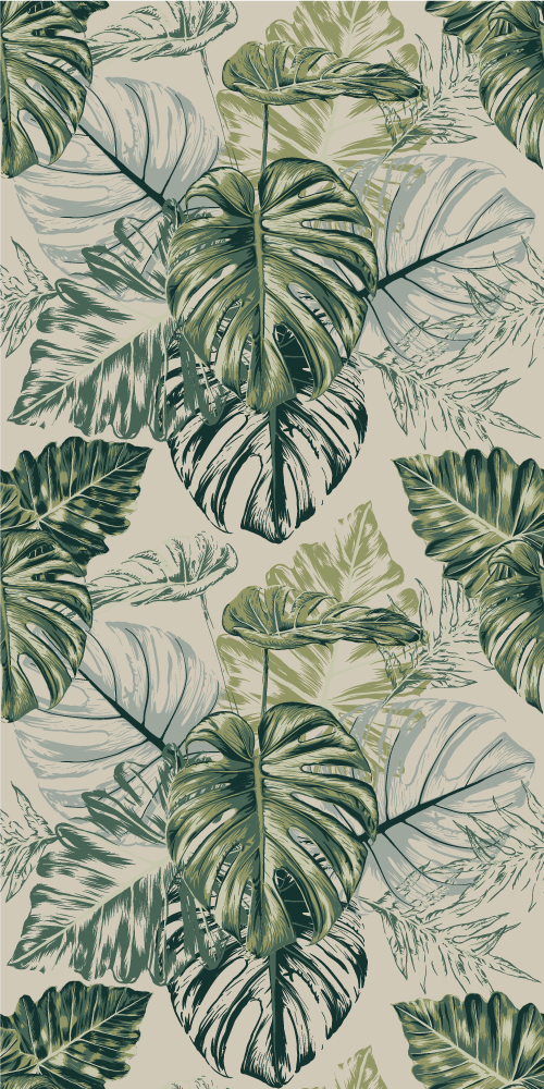 Walls Republic Monstera Leaf Wallpaper Green Paper Strippable Roll Covers  57 sq ft R6742  The Home Depot