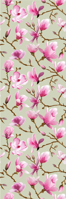 Papel pintado de flores Hermosa copa de magnolia púrpura - TenVinilo
