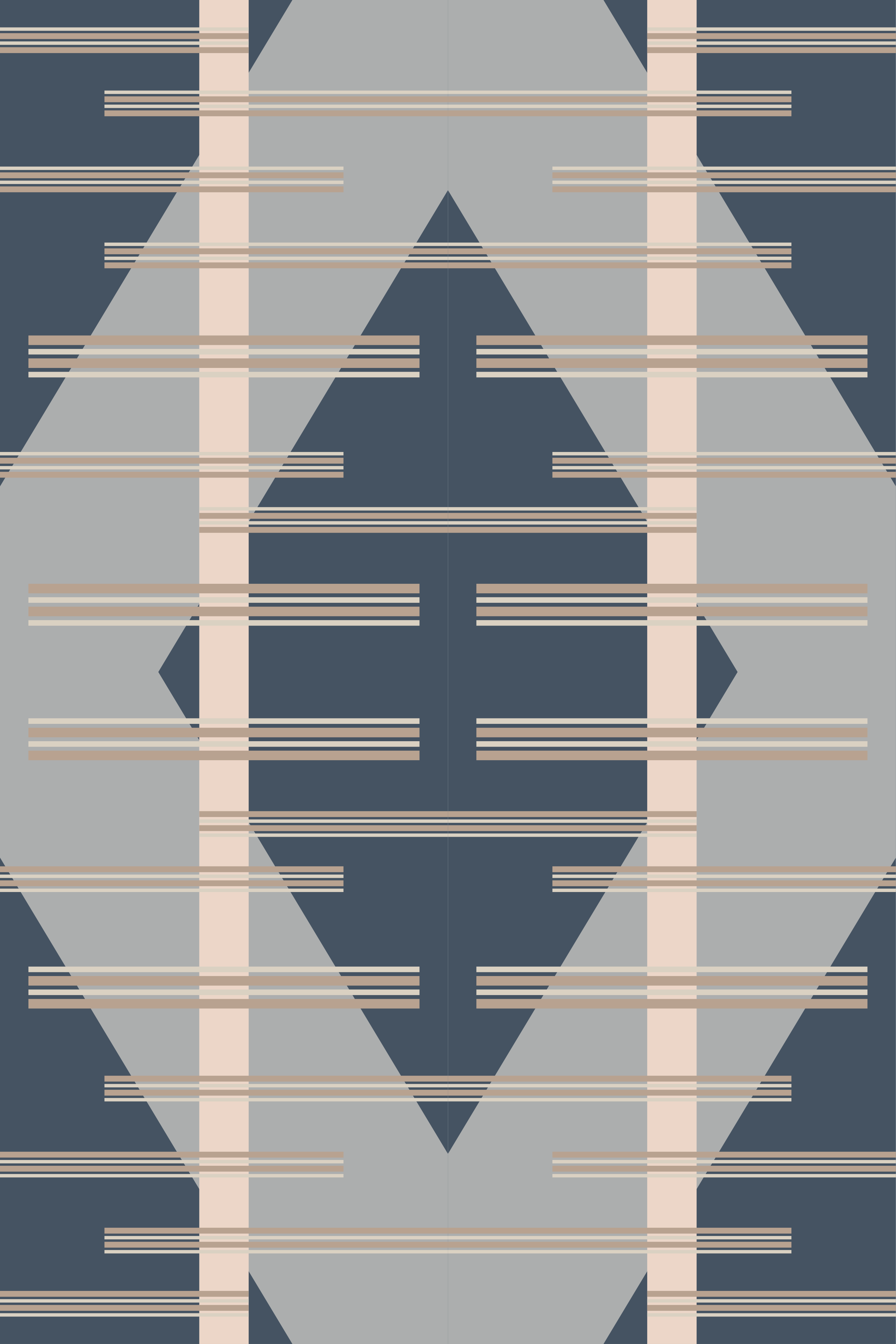 Grey matte midcentury decor Contemporary Wallpaper TenStickers