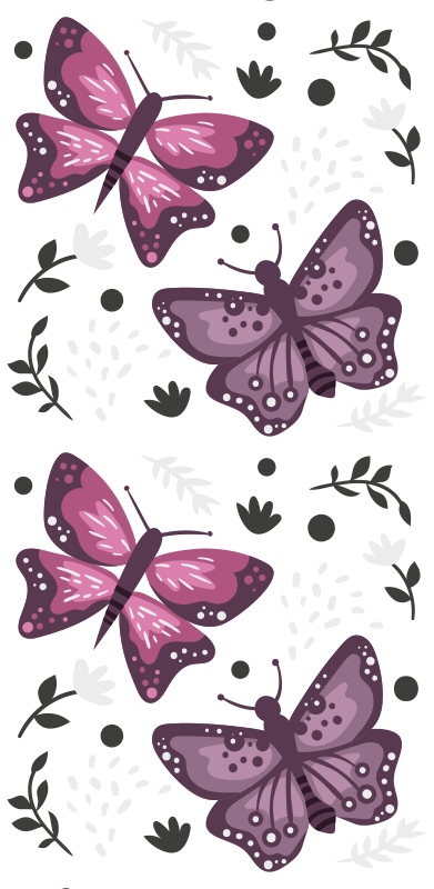 Papel de parede borboletas decorativos - TenStickers