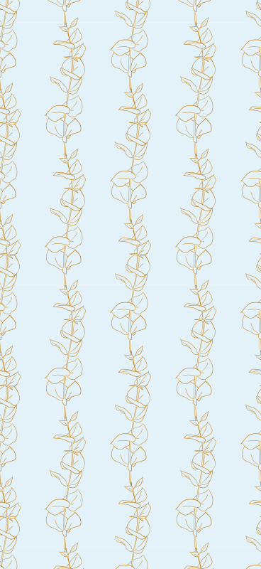 Delicate plant stripes wallpaper - TenStickers