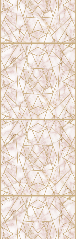 ピンクゴールド大理石の効果の壁紙 Tenstickers