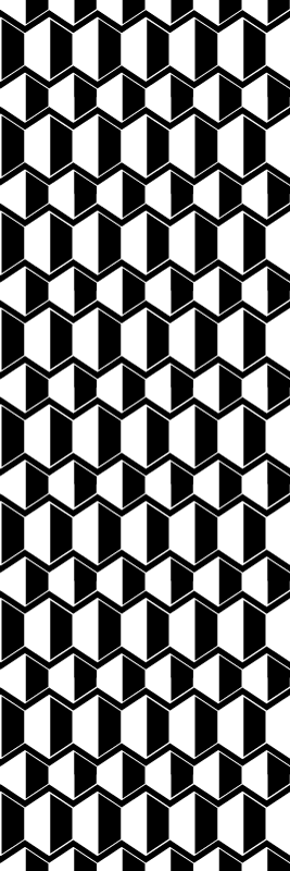 Abstract behang Zwart-witte zeshoeken - TenStickers
