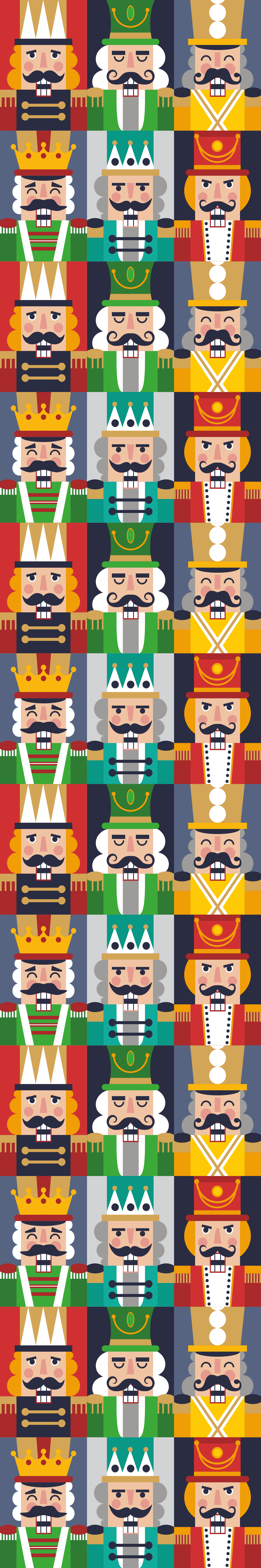 Nutcracker frames Christmas wallpaper - TenStickers