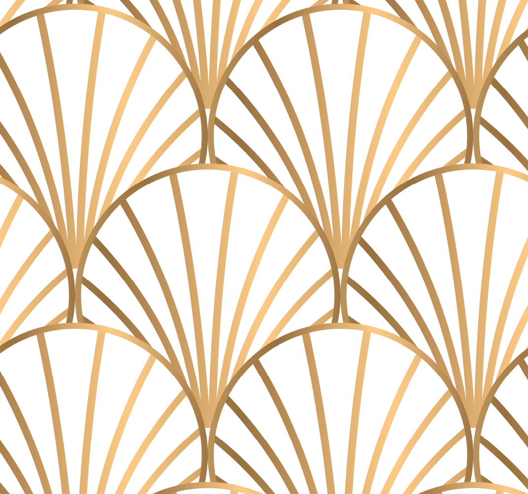 Art Deco Wallpaper White Gold