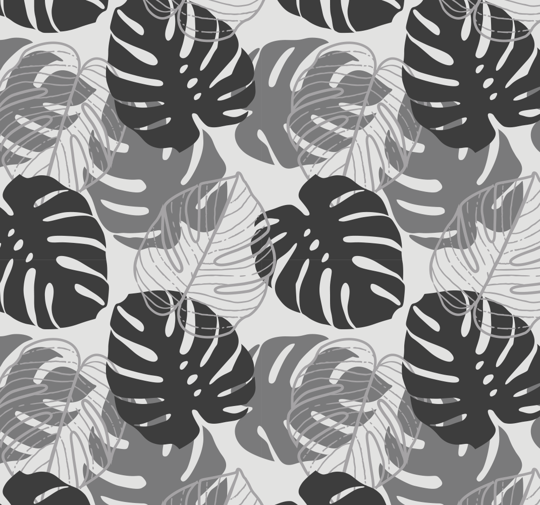 Monochrome Leaf Pattern folliage wallpaper