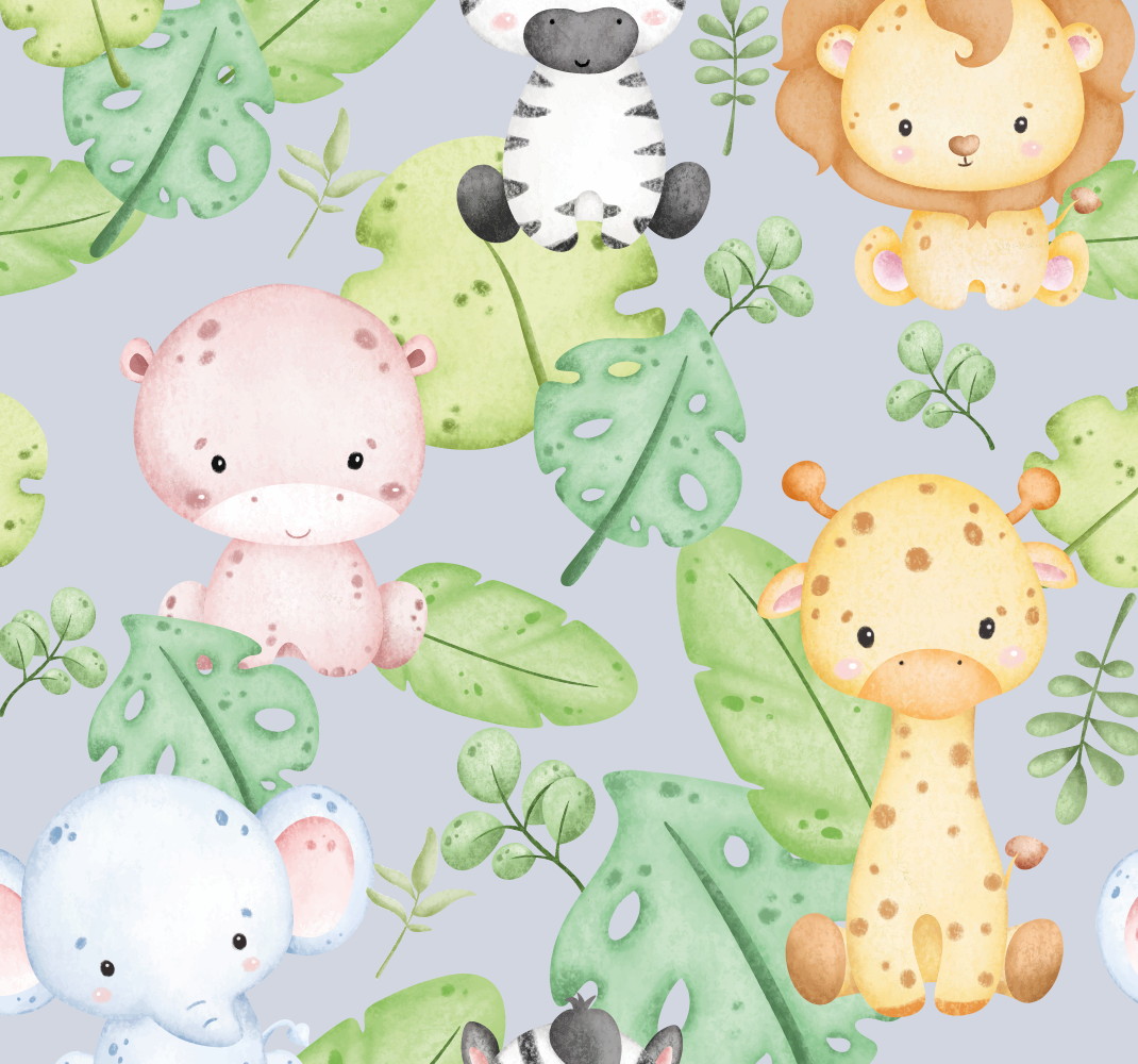 Papier peint Motifs animaux mignons