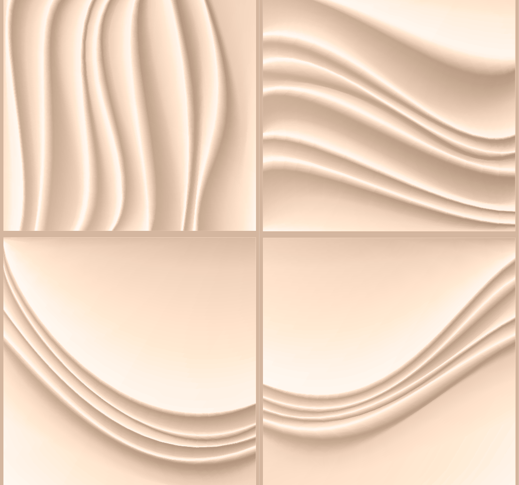 Gebogen textuurpanelen abstract behang - TenStickers