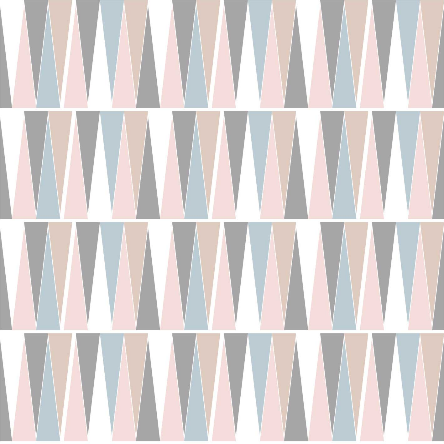 Papel tapiz moderno triangulos escandinavos - TenVinilo
