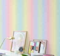 aanvaardbaar Hol kijken Abstract behang Glitter regenboog lucht - TenStickers