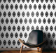 Geometric pattern black and white shapes Square Pattern Wallpaper ...